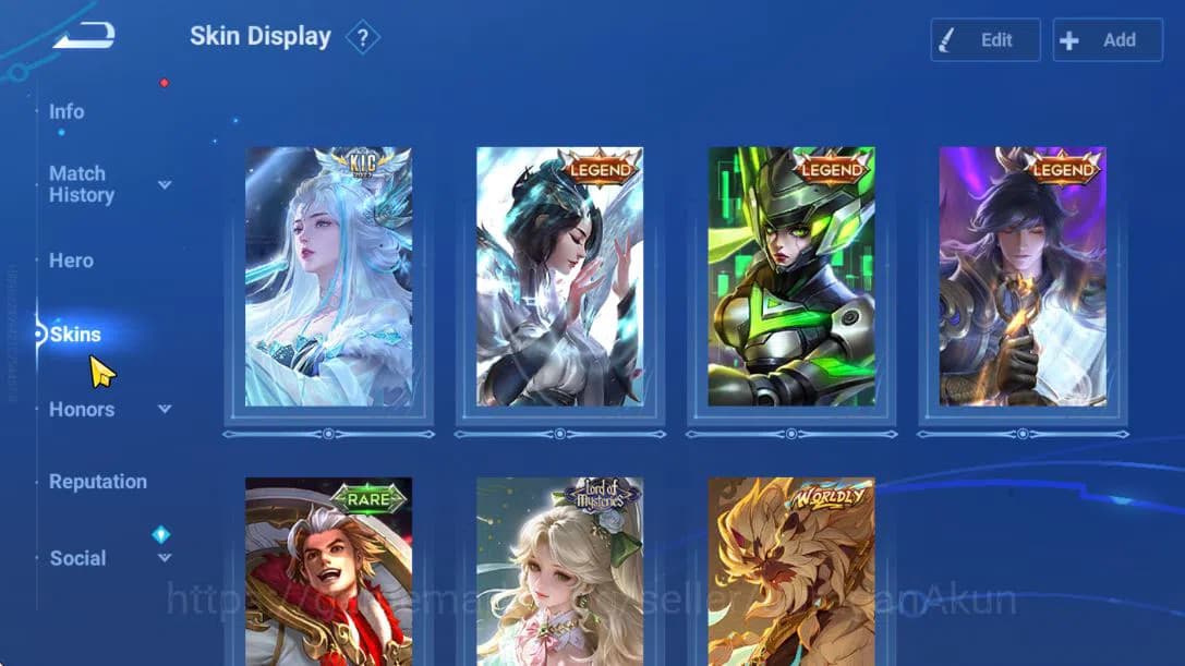 Honor of Kings Accounts Hero 60 Skin 47|KIC Luna,Consort Yu (Legend),Lady image 4