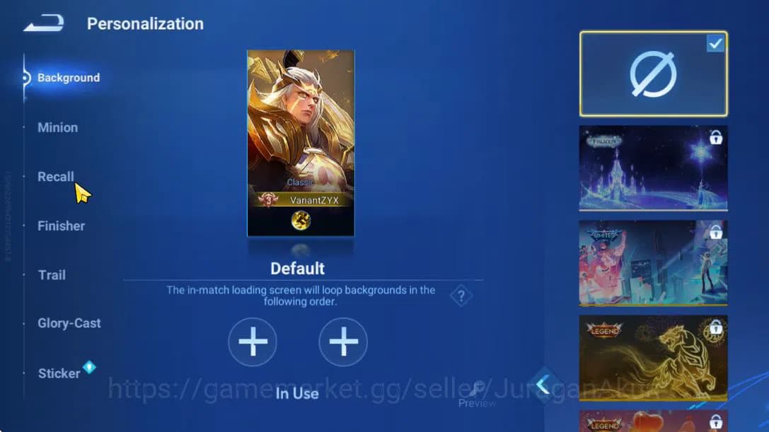 Honor of Kings Accounts Hero 60 Skin 47|KIC Luna,Consort Yu (Legend),Lady image 5