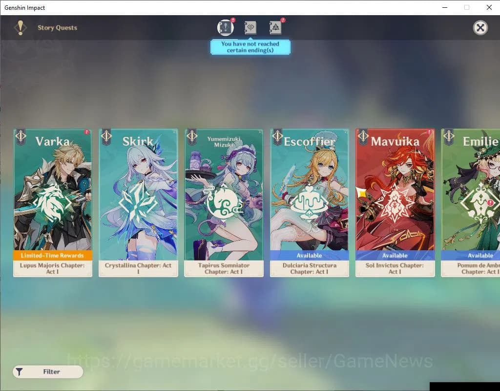 Genshin Impact Accounts Asia|AR 57|7 Limited +3(*5WEP)|Neuvillate+Sign,Col image 12