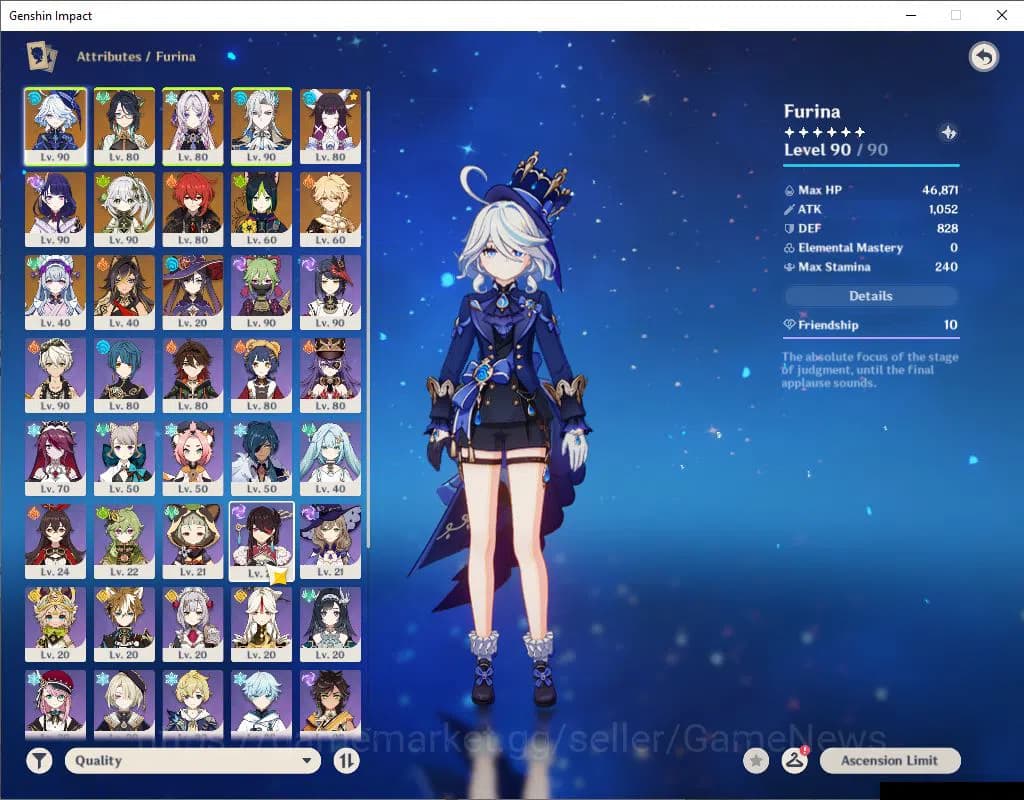 Genshin Impact Accounts Asia|AR 57|7 Limited +3(*5WEP)|Neuvillate+Sign,Col image 3