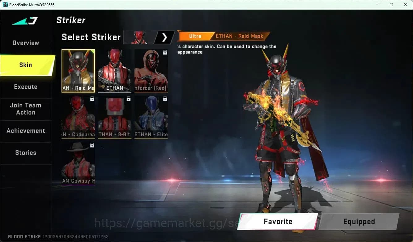 Blood Strike Accounts ASIA | 1 7DS: AK47 Sacred Axe Rhitta | 2 ULTRA STR image 1