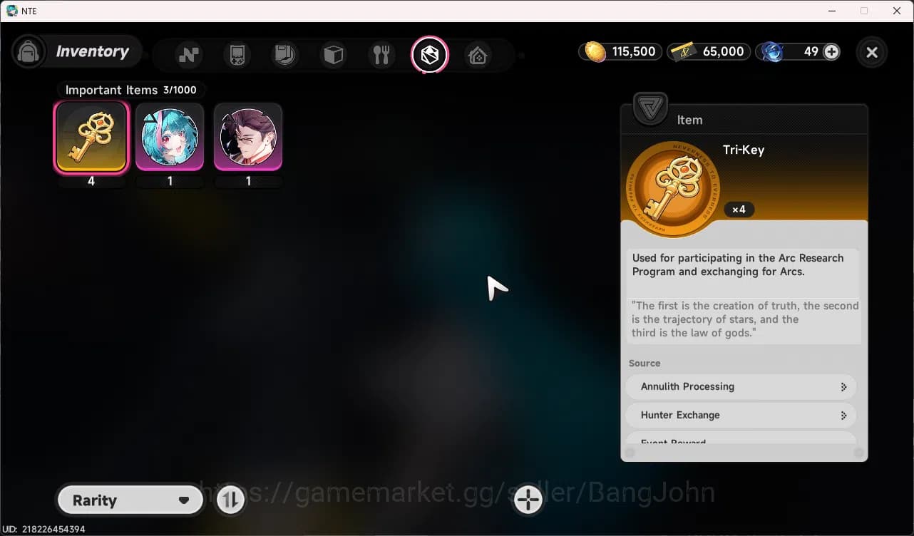 Neverness to Everness Accounts EU | Starter Lvl 3 | 1 S Nanally + Glider + 6 A Ch image 7