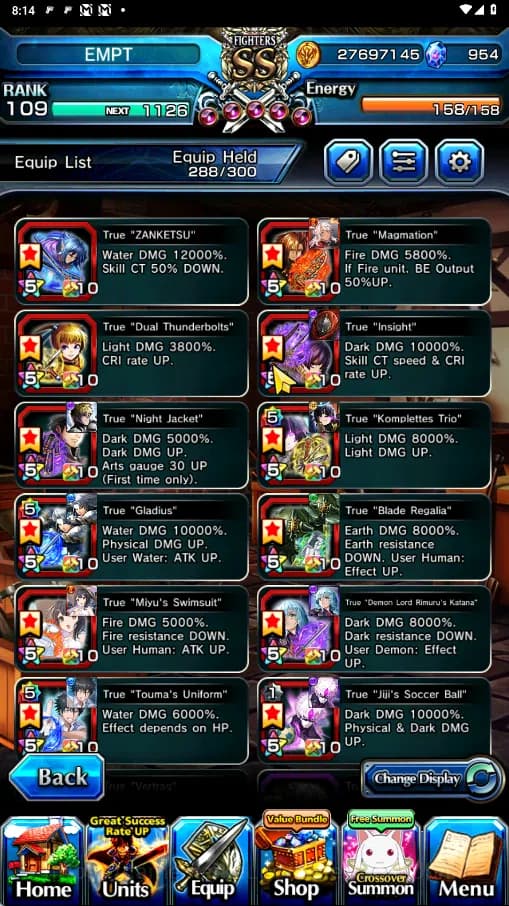 Grand Summoners Accounts GLOBAL | Ascend 24 | Roy TW, Houka TW, Rimuru TW, image 13