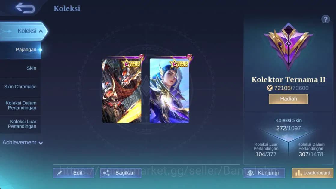 Mobile Legends: Bang Bang Accounts Global,Skin 272,Hero 131,LB (akai,kaja),Ann (haya, image 18