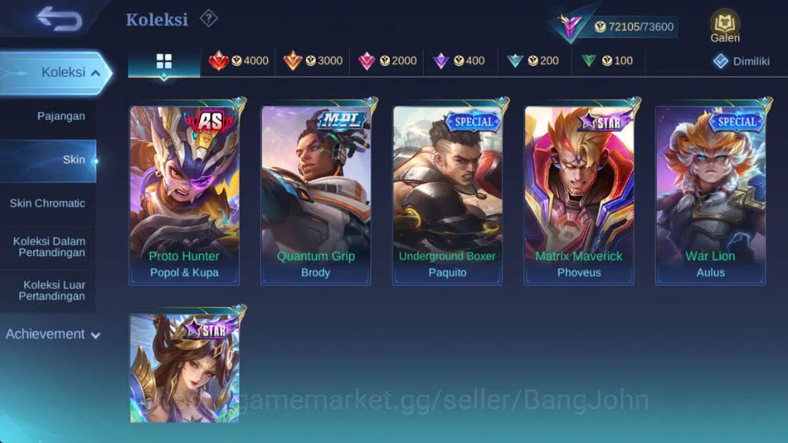 Mobile Legends: Bang Bang Accounts Global,Skin 272,Hero 131,LB (akai,kaja),Ann (haya, image 6