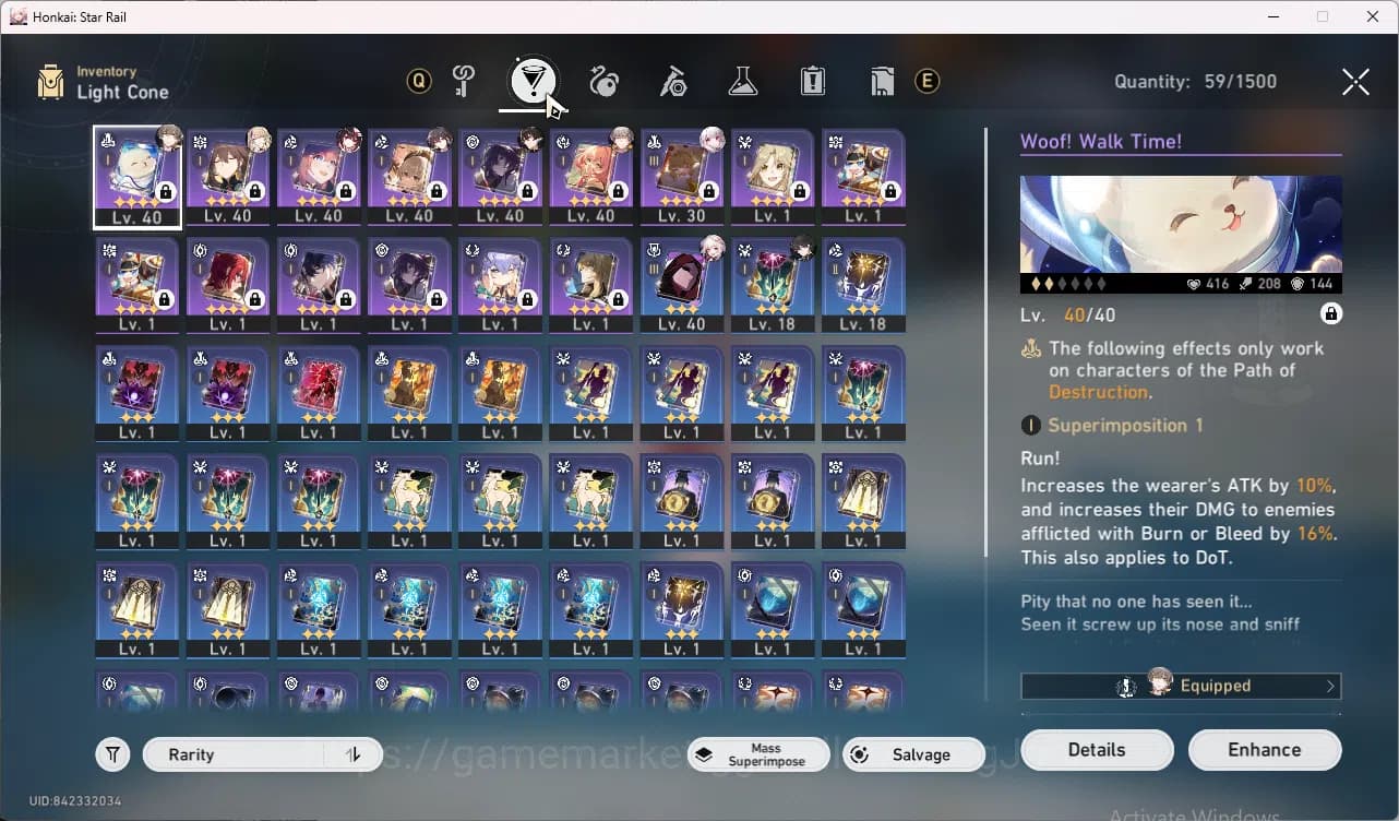 Honkai Star Rail Accounts ASIA|TL 29|4 limit|Sparxie,Sparkle,DanHeng PT,Ruan image 10
