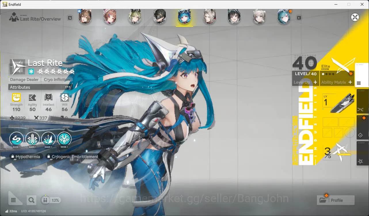 Arknights: Endfield Accounts ASIA | lv 54 laevatain, gilberta, Ardelia, lifeng, image 12
