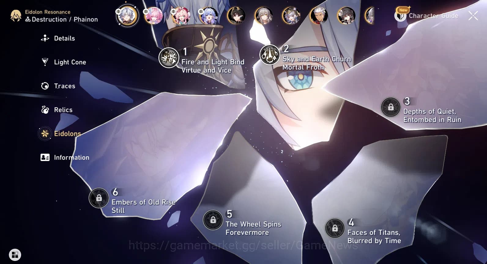 Honkai Star Rail Accounts Asia|TL 64|12 Limited|PhainonE2,Cyrene,Hyacine,Rob image 4