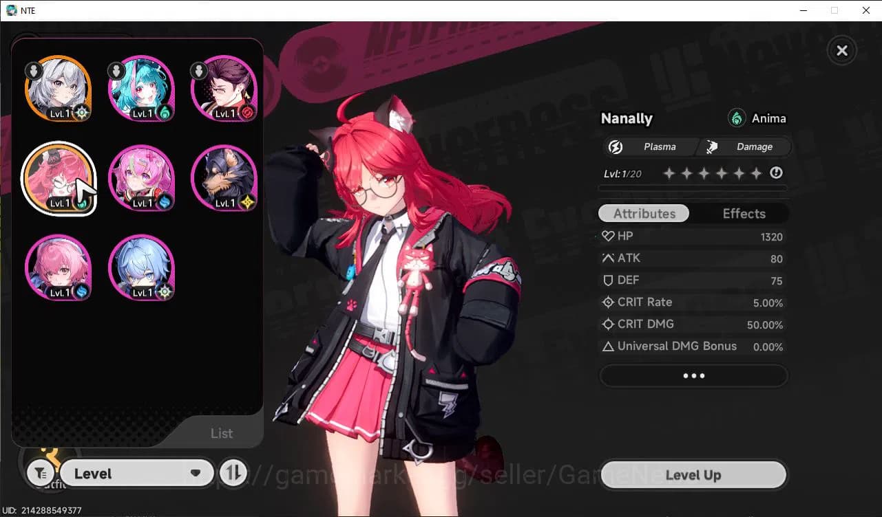 Neverness to Everness Accounts GLOBAL EU |HL 3| 1 SSR Meta Nanally A1 | 6 SR [Adl image 1