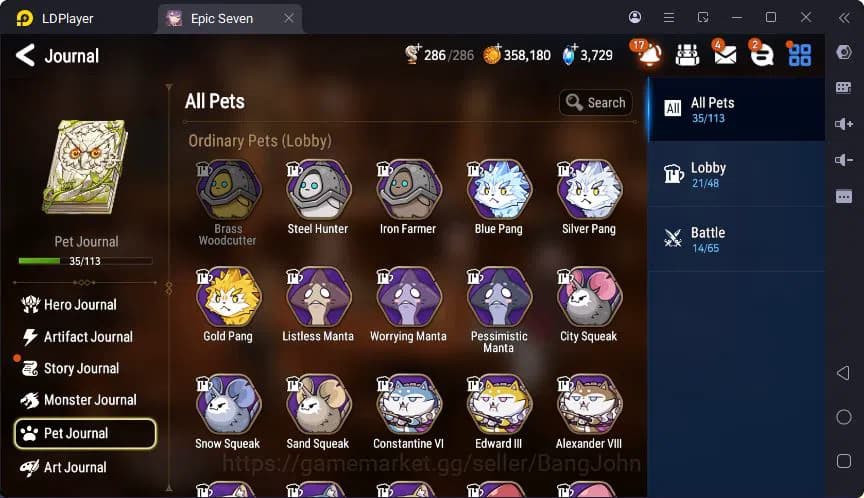 Epic Seven Accounts Global | Boss Arunka | LOTS | Soak Flan | Ruiza | image 14