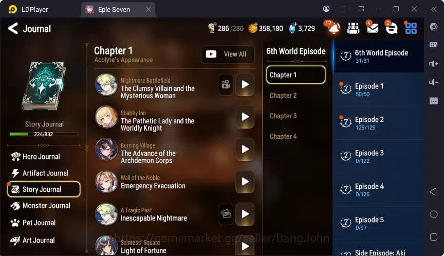 Epic Seven Accounts Global | Boss Arunka | LOTS | Soak Flan | Ruiza | image 16