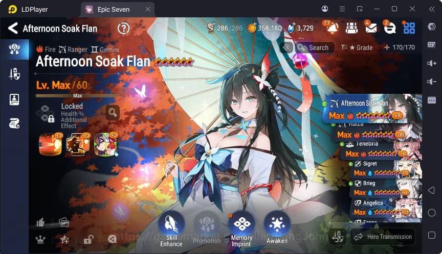 Epic Seven Accounts Global | Boss Arunka | LOTS | Soak Flan | Ruiza | image 3