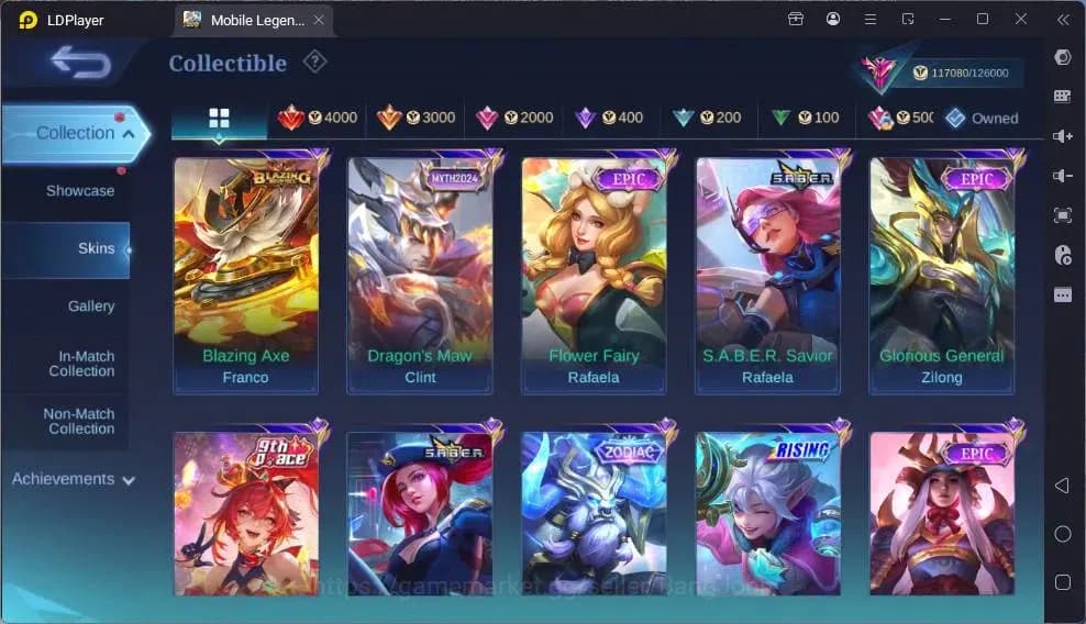 Mobile Legends: Bang Bang Accounts Global|Hero 132|Skin 360|Renowned|Legend Gusion|Co image 14