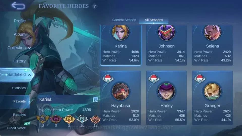 Mobile Legends: Bang Bang Accounts Global Hero 132 Skin 294|ANN Karrie|Sanrio Floryn| image 4