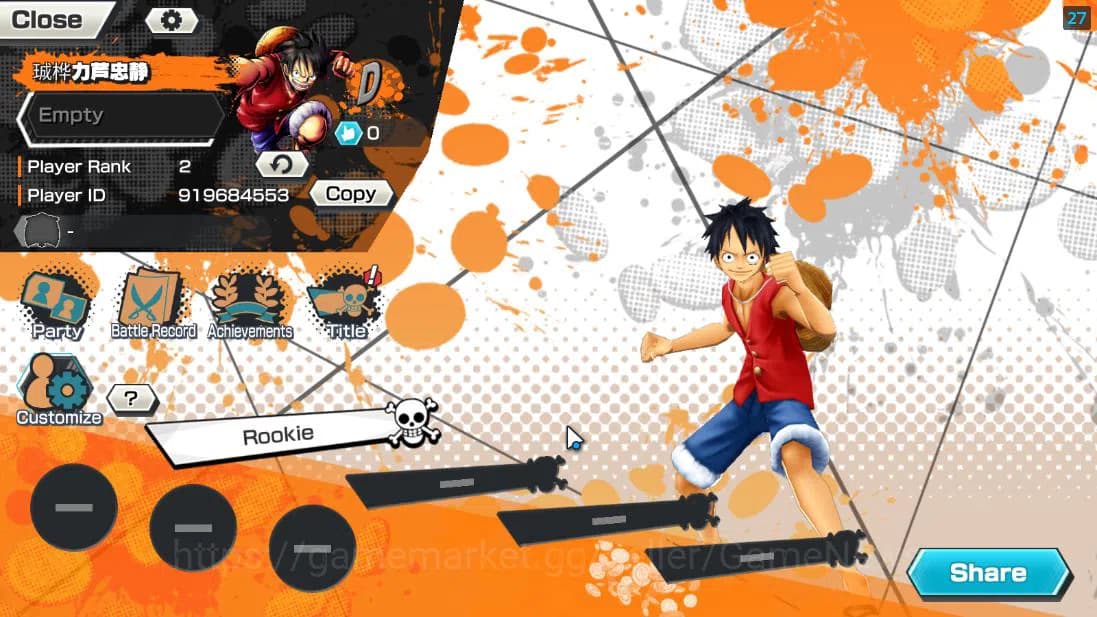 One Piece Bounty Rush Accounts Global| 3 EX| TFE Monkey D.Luffy,GP Gol D.Roger,BP image 2