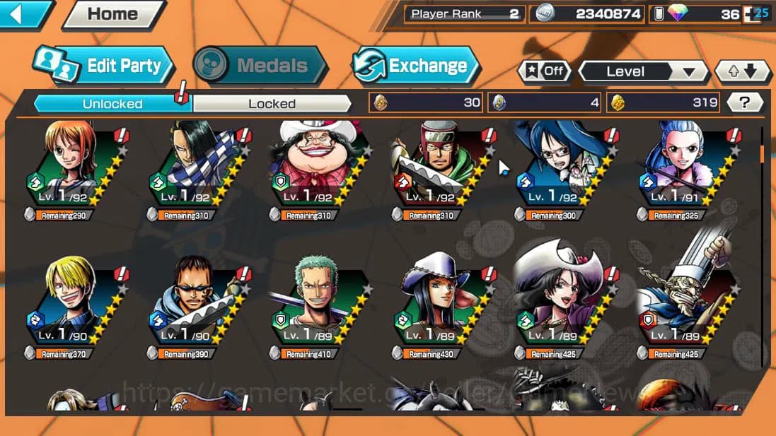 One Piece Bounty Rush Accounts Global| 3 EX| TFE Monkey D.Luffy,GP Gol D.Roger,BP image 5
