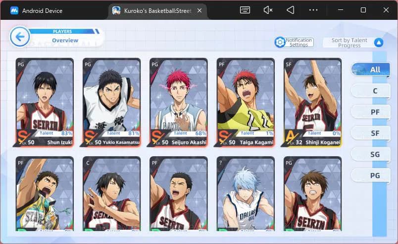 Kuroko's Basketball Street Rivals Accounts SEA|SV30|Lv30|DM 1968|Seijuro Akashi A2,Taiga Kaga image 11