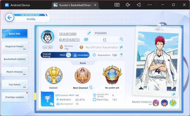 Kuroko's Basketball Street Rivals Accounts SEA|SV30|Lv30|DM 1968|Seijuro Akashi A2,Taiga Kaga image 12