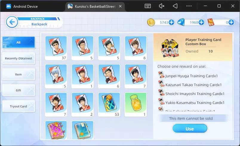 Kuroko's Basketball Street Rivals Accounts SEA|SV30|Lv30|DM 1968|Seijuro Akashi A2,Taiga Kaga image 2