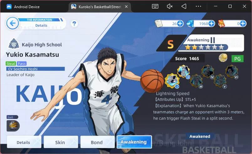 Kuroko's Basketball Street Rivals Accounts SEA|SV30|Lv30|DM 1968|Seijuro Akashi A2,Taiga Kaga image 8