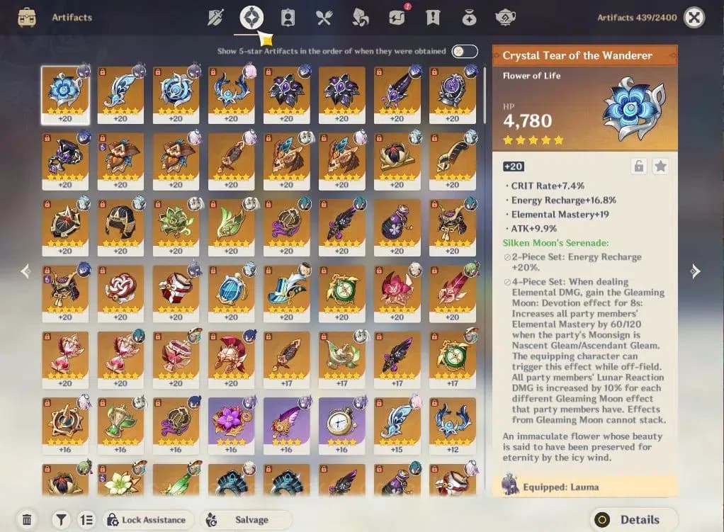 Genshin Impact Accounts ASIA|AR55|5Limited+1(*5Weapon)|Flins,Ineffa,Citlal image 6