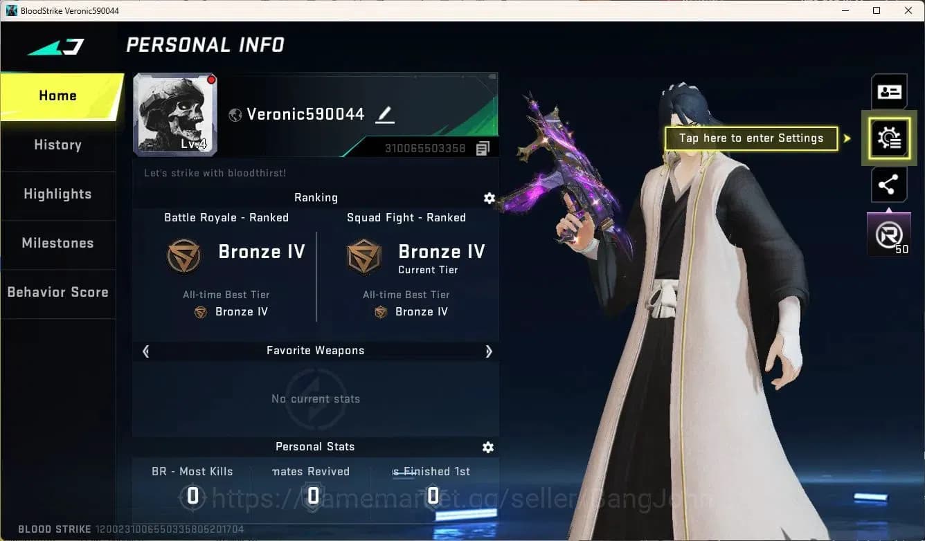 Blood Strike Accounts ASIA | BLEACH Byakuya,Ethan|EVA MCX|1 ULTRA GUN|1 image 1