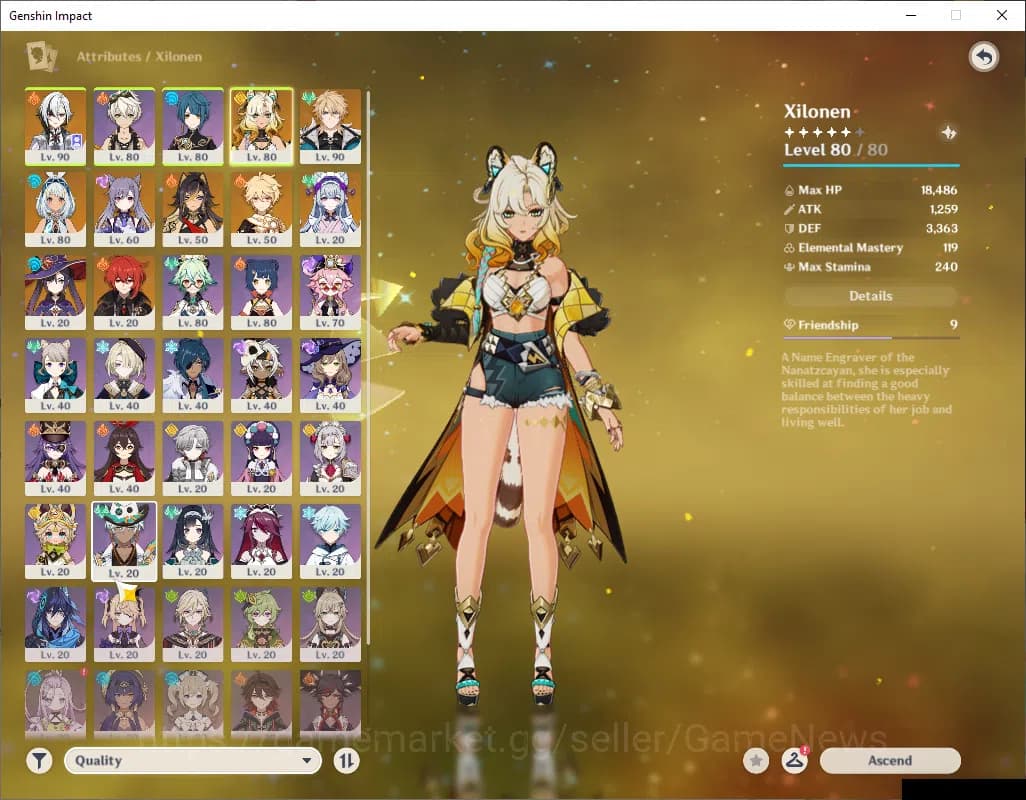 Genshin Impact Accounts ASIA|AR 55|4 Limited+4(*5Weapon)|(ArlecchinoC1,Var image 14