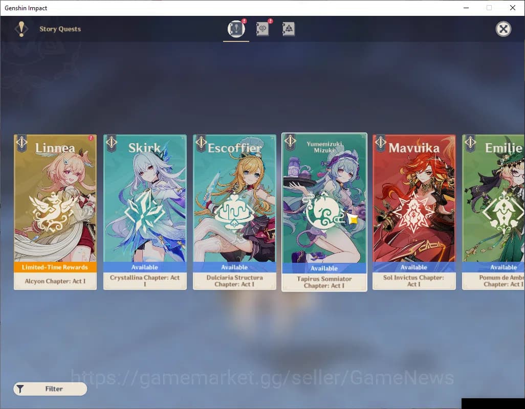 Genshin Impact Accounts ASIA|AR 55|4 Limited+4(*5Weapon)|(ArlecchinoC1,Var image 5