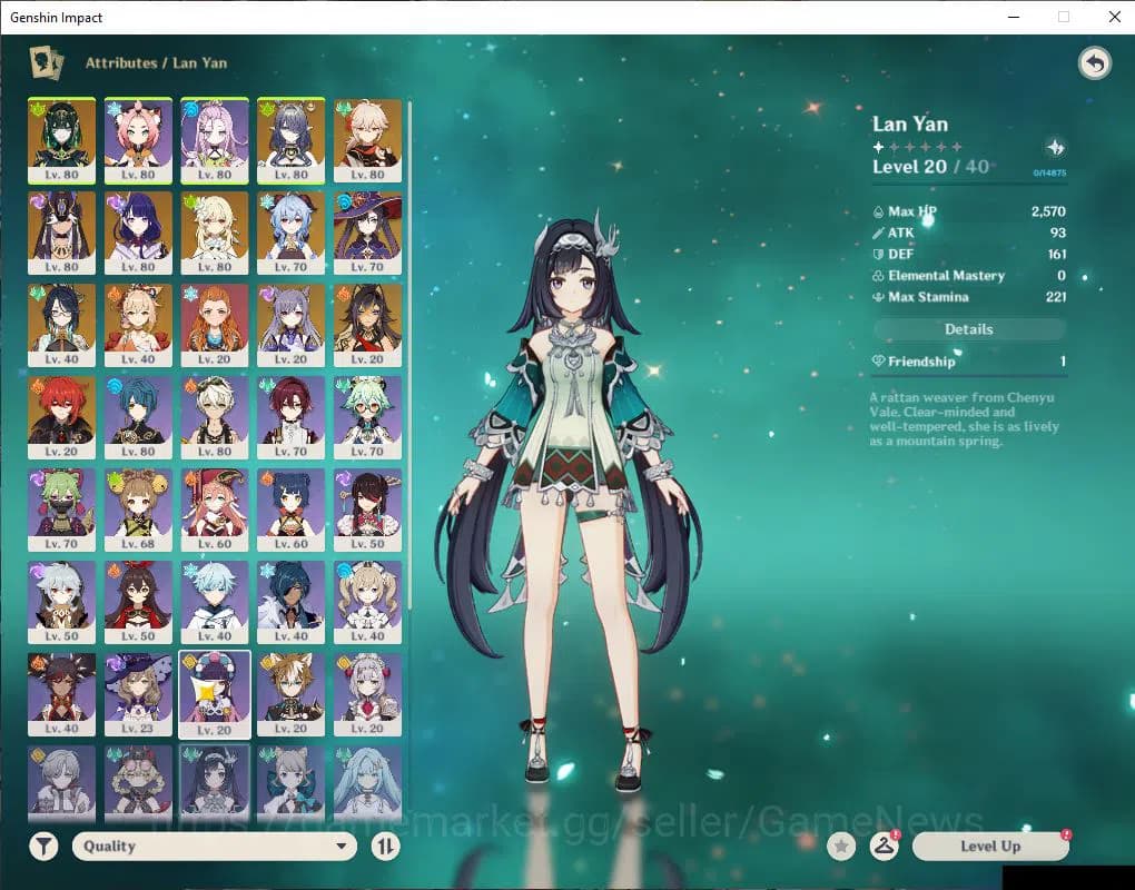 Genshin Impact Accounts ASIA|AR56|8 Limit+4(*5WeP)|Semi Prime Nefer|Lauma+ image 3