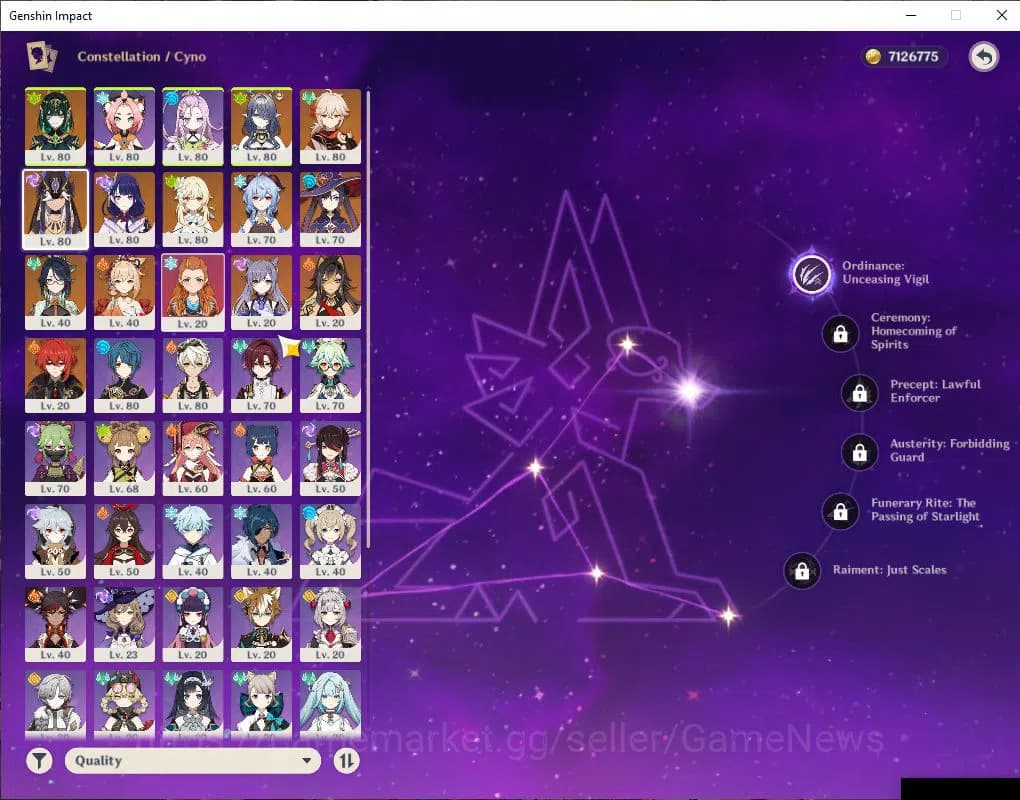 Genshin Impact Accounts ASIA|AR56|8 Limit+4(*5WeP)|Semi Prime Nefer|Lauma+ image 4