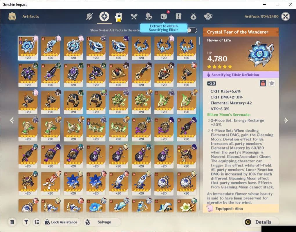Genshin Impact Accounts ASIA|AR56|8 Limit+4(*5WeP)|Semi Prime Nefer|Lauma+ image 7