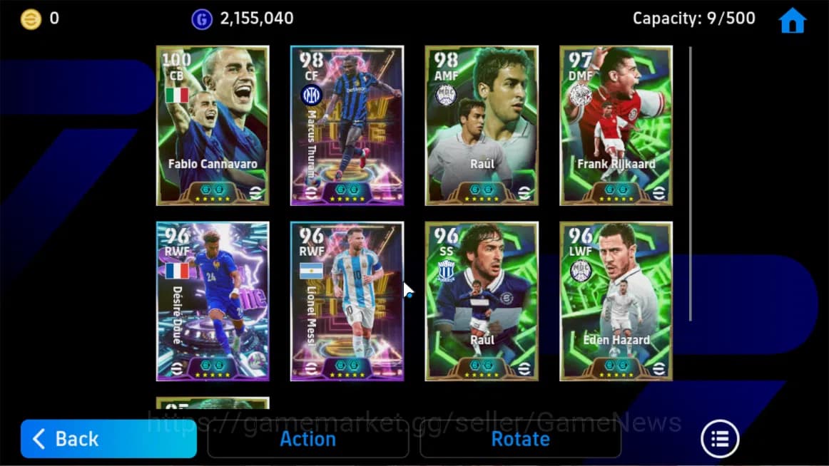 eFootball Accounts Mobile|F Cannavaro,Raul,BlitzCurler(Desire Doue),V image 4