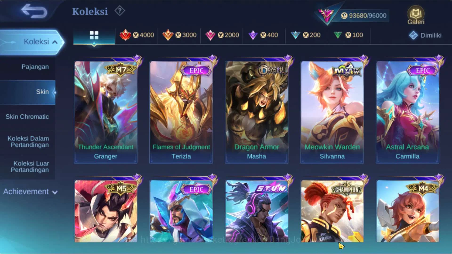 Mobile Legends: Bang Bang Accounts Hero 132 Skin 365 | ExGlory | KOF Dyrroth+Karina, image 9