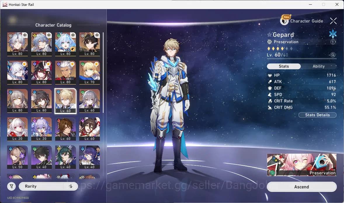 Honkai Star Rail Accounts ASIA | TL 66, phainon, sunday, cerydra, dan heng, image 11
