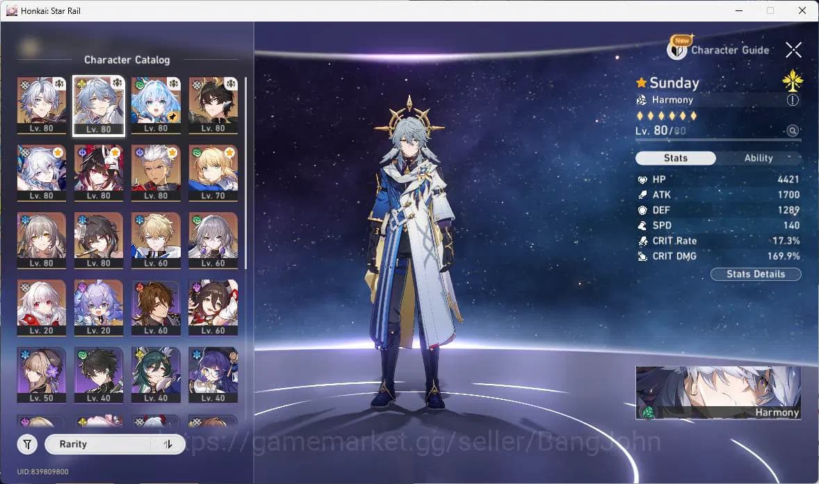 Honkai Star Rail Accounts ASIA | TL 66, phainon, sunday, cerydra, dan heng, image 3