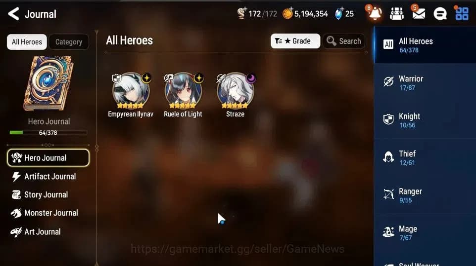 Epic Seven Accounts GLOBAL|UnVerif|3 ML(Empyrean Iylnav,Ruele of Light image 3