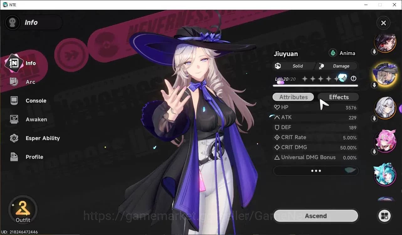 Neverness to Everness Accounts GLOBAL SEA|HL 3| 2 SSR Hotori + Sign, Jiuyuan |2 S image 3
