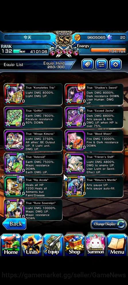 Grand Summoners Accounts Global|Rank 132|40 RGB|14 Ascend|Inumuta,Beta,Pinn image 3