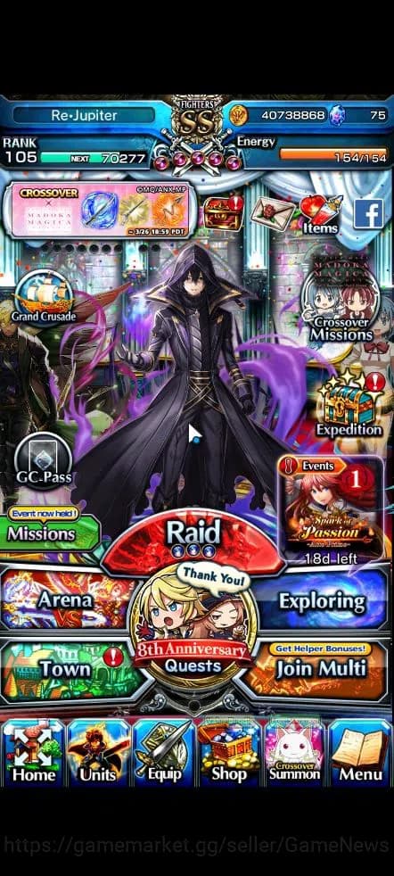 Grand Summoners Accounts Global|Rank 105|27 Ascend|[Sayaka,Shadow,Beta,Acce image 1