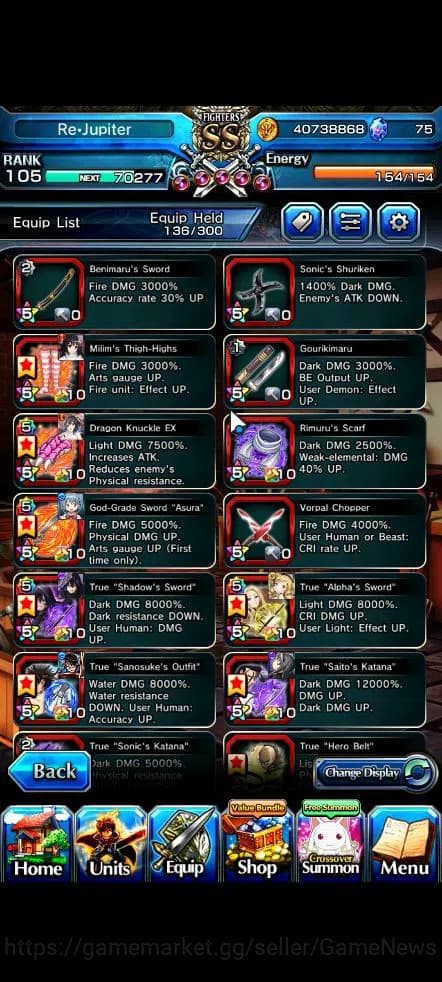 Grand Summoners Accounts Global|Rank 105|27 Ascend|[Sayaka,Shadow,Beta,Acce image 10