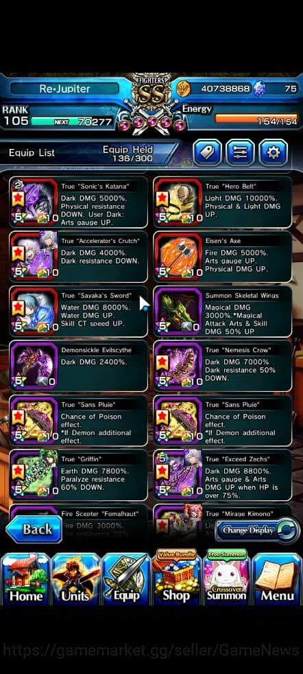 Grand Summoners Accounts Global|Rank 105|27 Ascend|[Sayaka,Shadow,Beta,Acce image 11