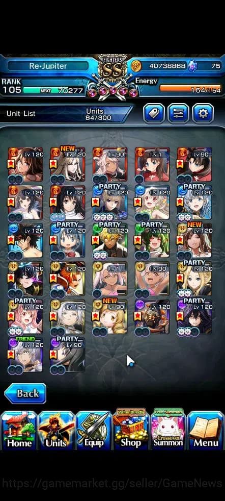 Grand Summoners Accounts Global|Rank 105|27 Ascend|[Sayaka,Shadow,Beta,Acce image 4