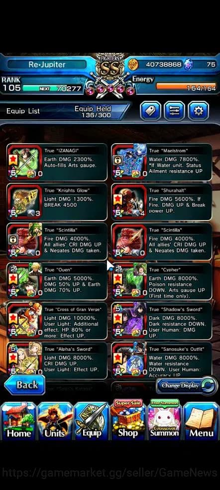 Grand Summoners Accounts Global|Rank 105|27 Ascend|[Sayaka,Shadow,Beta,Acce image 5