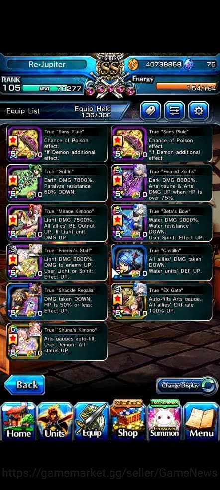 Grand Summoners Accounts Global|Rank 105|27 Ascend|[Sayaka,Shadow,Beta,Acce image 7