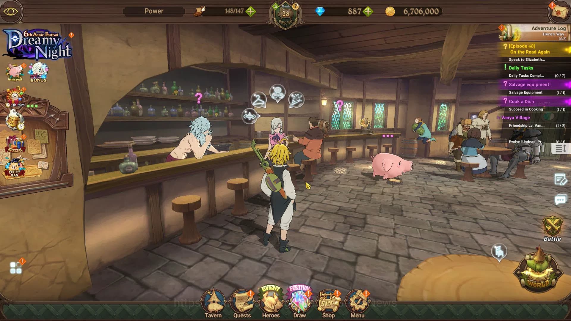 The Seven Deadly Sins: Grand Cross Accounts Global|1,1M CC|Starter Ch4|887 Dm|1 UR + Collab FF image 1