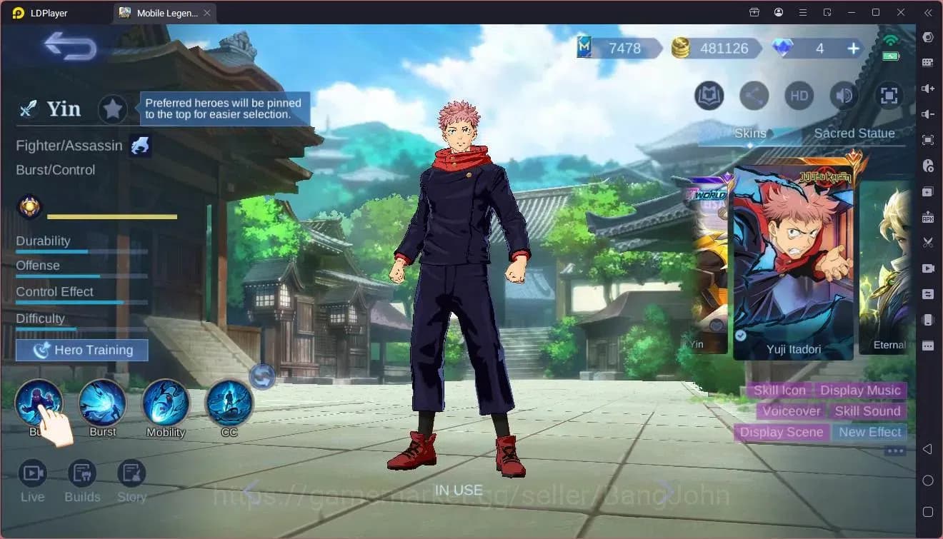 Mobile Legends: Bang Bang Accounts Global|Hero 132|Skin 480|Mega|Legend Alucard,Fanny image 2