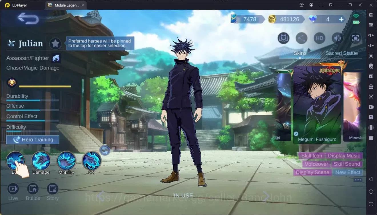 Mobile Legends: Bang Bang Accounts Global|Hero 132|Skin 480|Mega|Legend Alucard,Fanny image 3