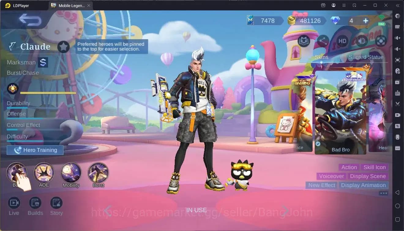 Mobile Legends: Bang Bang Accounts Global|Hero 132|Skin 480|Mega|Legend Alucard,Fanny image 7