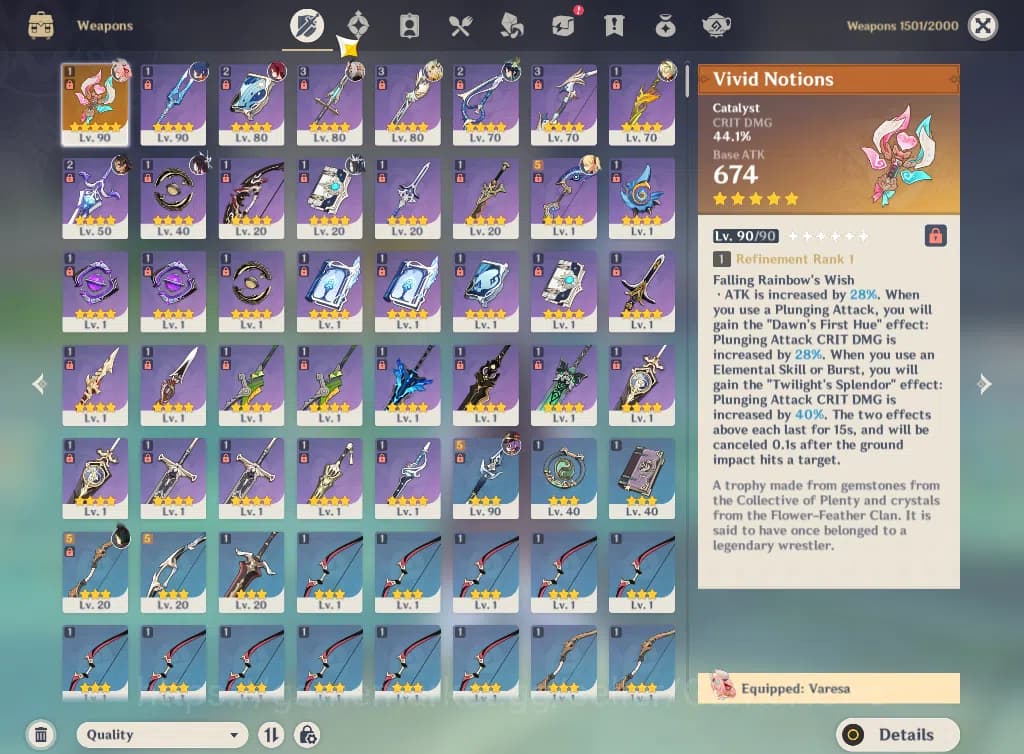 Genshin Impact Accounts ASIA|AR55|4Limited+1(*5Weapon)|VaresaC1+Sign,Colum image 12