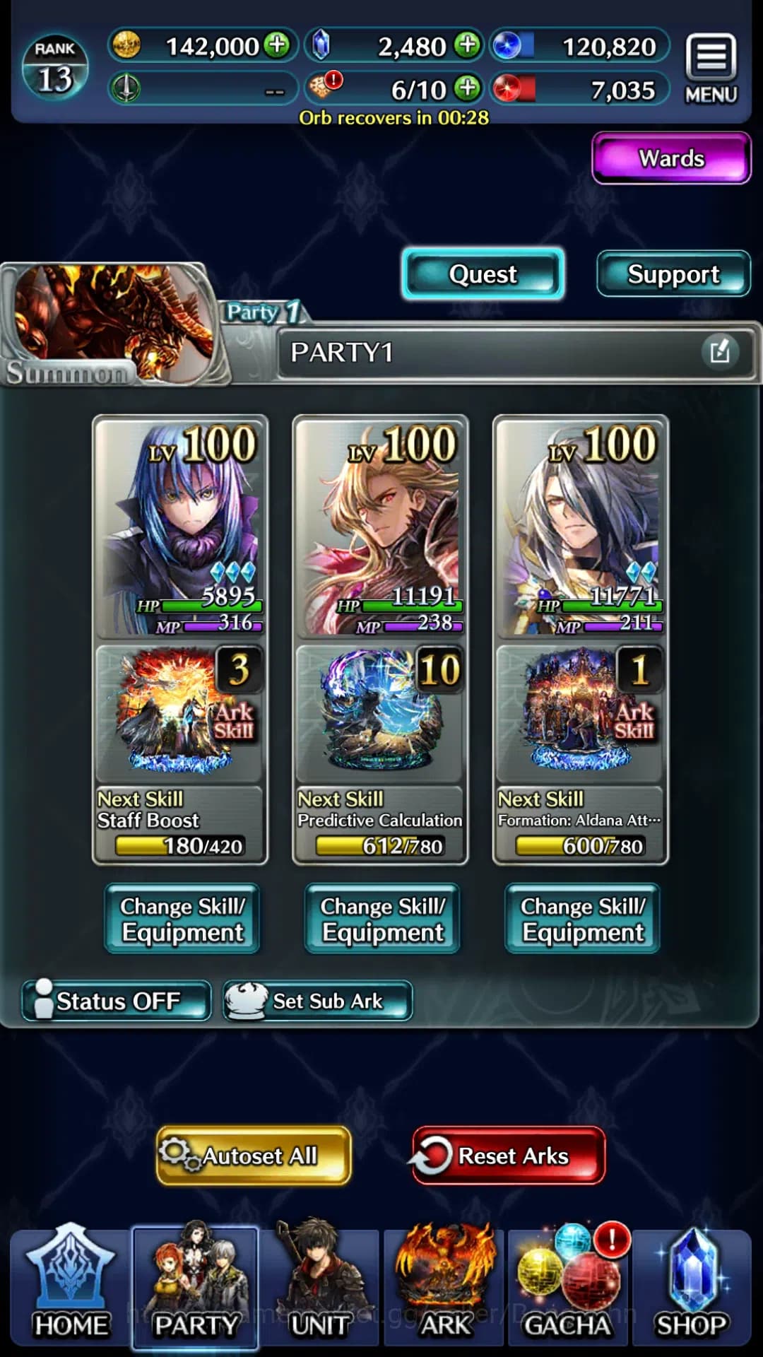 Last Cloudia Accounts GLOBAL|Rank 13|Collab Rimuru,Milim|Other Unit GHAd image 4